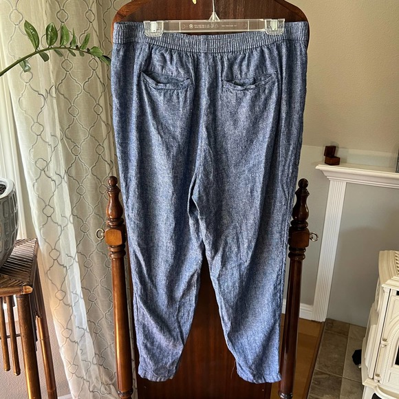 Old Navy large lightweight loose fitting linen blend beach pants - Picture 4 of 9
